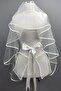 White Piping Wedding Veil Henna Face Cover