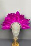 Fuchsia Hera Feather and Stone Bridal Henna Crown Accessory - 6