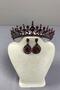 Hera Bridal Henna Crown and Jewelled Round Earrings - 4