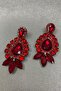 Red Berlin Bridal Henna Crown and Earring - 4