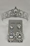 Angel Model Bridal Crown and Drop Shuttle Stone Earrings - 5