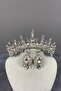 Silver Cooker Bridal Crown and Shuttle Earrings - 2