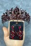 Burgundy Danver Stoned Bridal Henna Crown and Earring Set