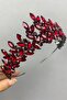 Burgundy Subra Model Bridal Henna Tiara - 2