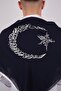 غطاء العريس المطرز باللون الفضي على شكل نجمة القمر - 4