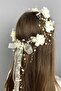 Cream Laser Floral Special Design Bridesmaid Crown - 4