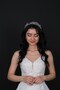 Transparent Talya Double Row Beaded Bridal Henna Crown - 4
