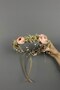 Peony Floral Cipsolu Pearl Bow Outdoor Shoot Bridal Crown