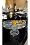 Cut Crystal Pedestal Presentation Bowl-Kura Piped K-Pasta Stand-Salad Bowl