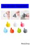 10 Pieces Hand Shaped Rubber Multi-Purpose Cable Holders Multi Color - 2