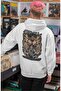 Oversize Aot Eren Back Printed Hooded Sweatshirt, Unisex Attack on Titan Anime Themed Hoodie - 3