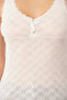 Özkan 24202 Women's Cotton Transfer Ribbed Jacquard Flexible Comfortable Thick Strap Buttoned Tank Top - 5