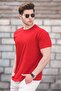 تي شيرت أساسي أحمر للرجال 5268 - 2