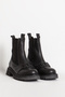Women's Thick Sole Buckle Casual Boots Real Leather mm 1660 Black - 2
