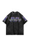 Washable Black Eternal Text Printed Oversize Unisex T-shirt