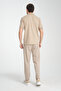 Walfer Men's Dark Beige 100% Cotton Waffle Non-Shrink Fabric Slim Fit Non-Curling Polo Collar T-Shirt - 6