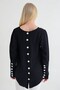 9151526 Bodrum Kum.Arkı Back Sleeve Buttoned Blouse Black - 4