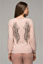 7489178 Yumoş Angel Pearl Blouse on the Back Pudra - 4