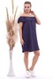 20070787 Dok.Keten Madonna Collar Dress Navy Blue - 3