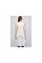 8111101 Something Text Printed Back Skirt Long Sleeveless Tunic Ecru - 3