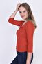 9362911 Ribbed Knit Long-Sleeved Blouse with a Ring in the Middle of the Chest Tile - 4