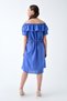 92210138 Linen Madonna Collar Waist Belted Short Sleeve Dress Indigo - 2