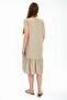 9303032 Sleeveless Dress with Frilled Pockets and Mink Skirt - 7