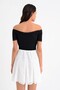 9131318 Dok.Brode Embroidered Short Skirt with Pieces Ekru - 5