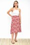 9313124 Dok.Viskon Patterned Tie-Waist Wrap Skirt Tile-White - 3