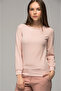 7489178 Yumoş Angel Pearl Blouse on the Back Pudra - 2
