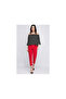 8122590 Azra Pocketed Elastic Waist Carrot Pants Red - 5