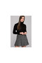 7470190 Slim Ribbed Camisole Turtleneck Long Sleeve Knitwear Black