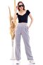 9292933 Double-Pocket Wide-Leg Trousers Gray Melange