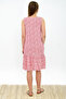 93030322 Dok.Vis.Çıtır Deseteği Ruffled Sleeveless Dress with Pockets Ecru-Bordo - 8
