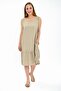 9303032 Sleeveless Dress with Frilled Pockets and Mink Skirt - 3