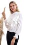 20333355 Ayrobin Double Row Volan Long Sleeve Blouse Ecru - 4