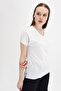 9132735 Camisole V-Neck Salash Short Sleeve Blouse Ecru - 2