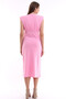 21333815 Gathered Bust Slit Short Sleeve Dress Pink - 6