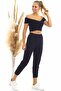 20060629 Two-Piece Elastic Waist Pants Black - 2