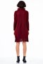 8422539 Acrylic Degaje Collar Skirted Tassel Dress Bordo - 2