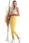 20343111 Viscose Flannel Zippered Pleated Pocket Carrot Pants Mustard - 5
