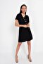 9201573 Bodrum Kms. Sleeveless Side Buttoned Dress Black - 2