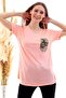 20050507 Single Jersey Sequin Patch V-Neck T-Shirt Y.Agzi - 2