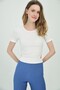 9092910 Camisole Open Side Short Sleeve Blouse Ecru - 2