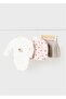 Newborn Girl 3-Piece Set with Pleated Skirt