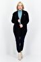 Women V-Neck Long Sleeve Embroidered Cardigans, Black - 4