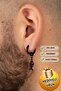 Men's Unisex Steel Dangle Fish Model Earrings, Does Not Rust or Tarnish