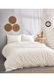 Cream 100% Cotton Double Duvet Cover Set - 2