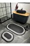 Jute Wicker Large Size 4-Piece Bathroom Set, Bathroom Mat Set, Bathroom Basket, Mat, Basket Set, Decor - 3