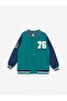Lcw Baby Medium Green Printed Baby Boy College Jacket - 3